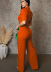 Combinaison femme chic terracotta