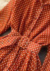 Robe a pois terracotta