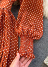 Robe a pois terracotta