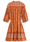Robe fleurie terracotta