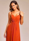 Robe mousseline terracotta
