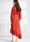 Robe portefeuille terracotta