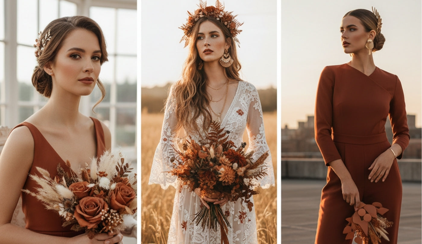 Coiffure mariage terracotta