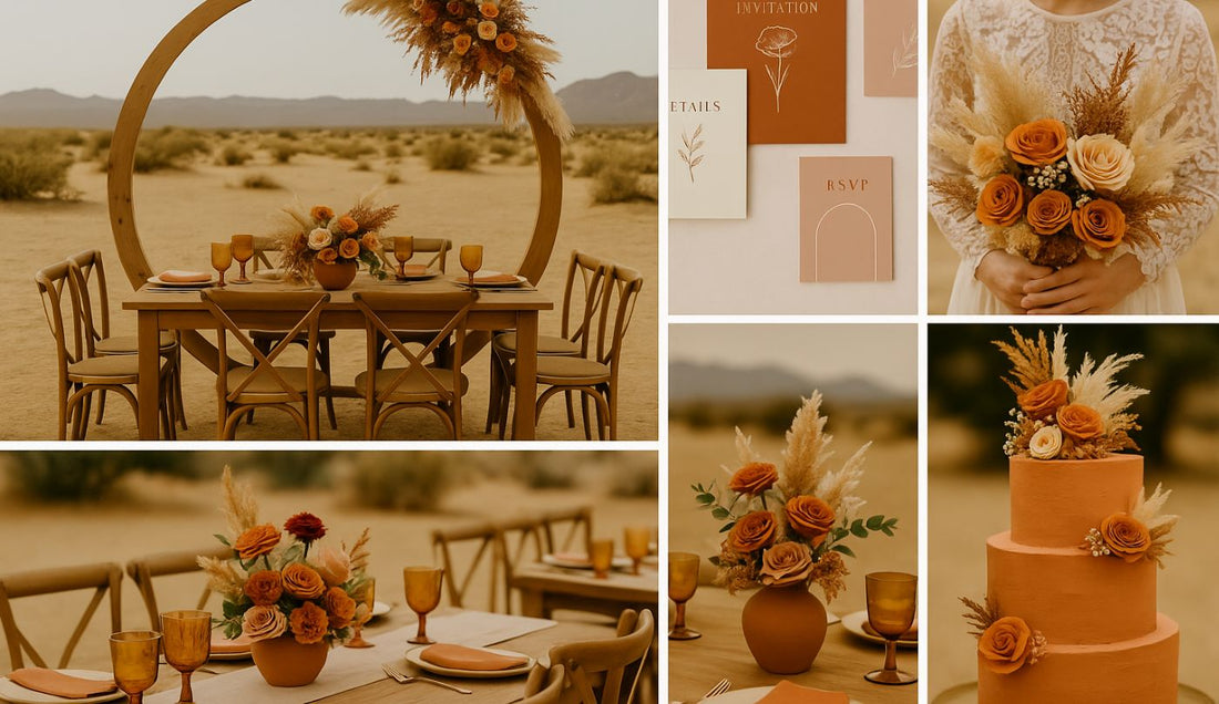 Decoration mariage terracotta
