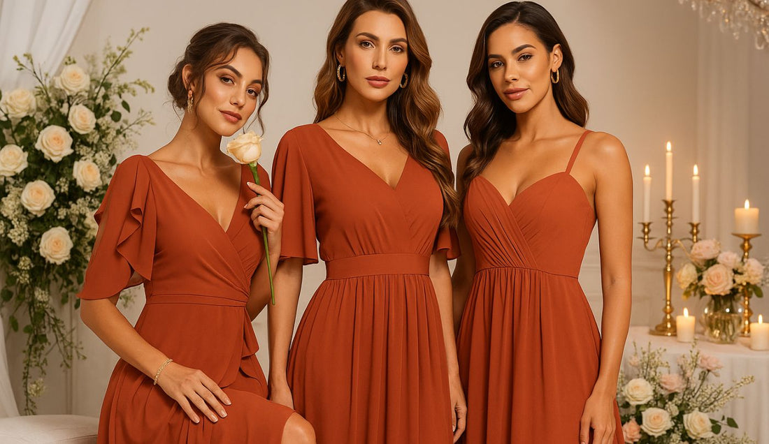 Grandes occasions robe terracotta.
