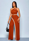 Combinaison femme chic terracotta