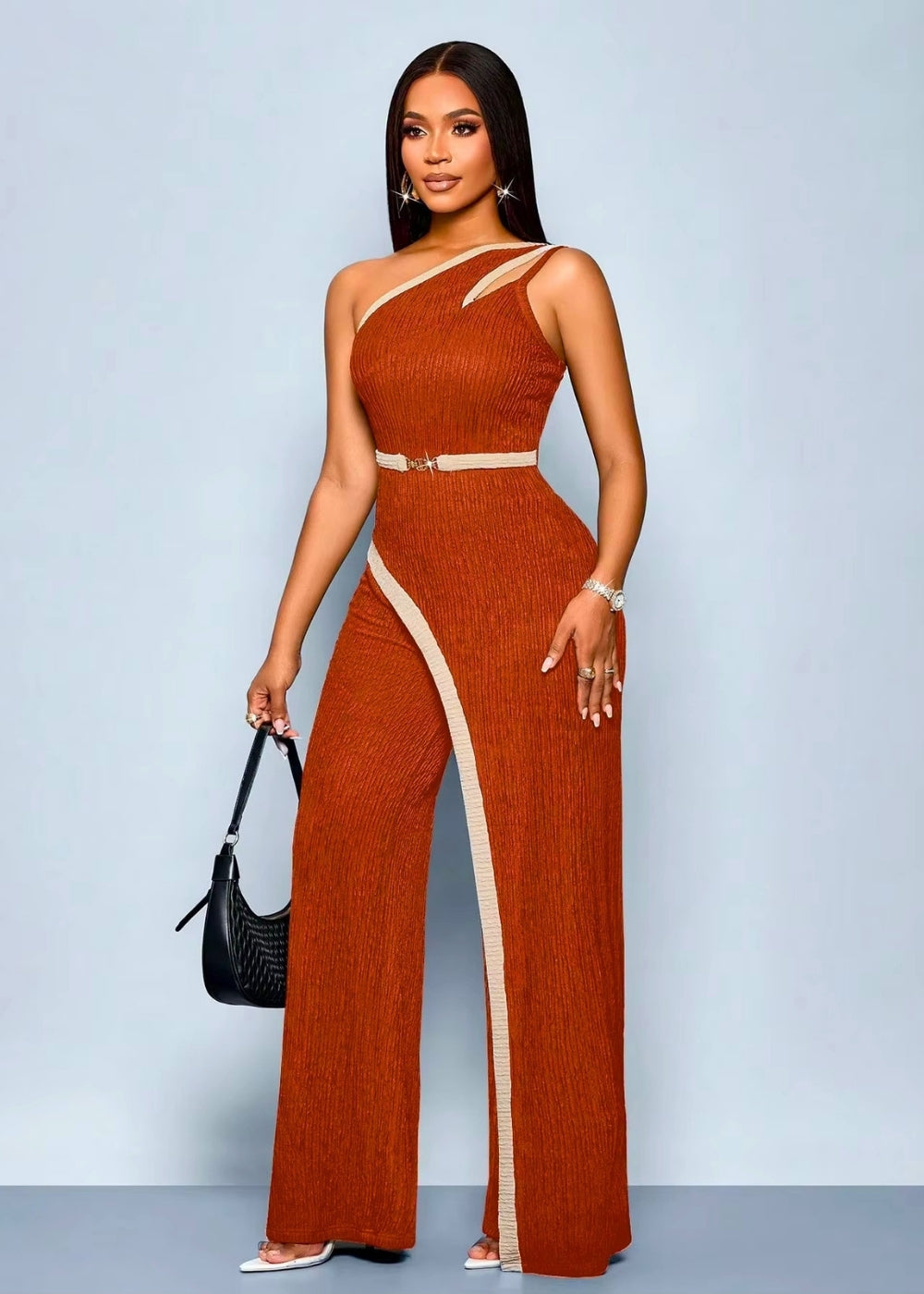 Combinaison femme chic terracotta