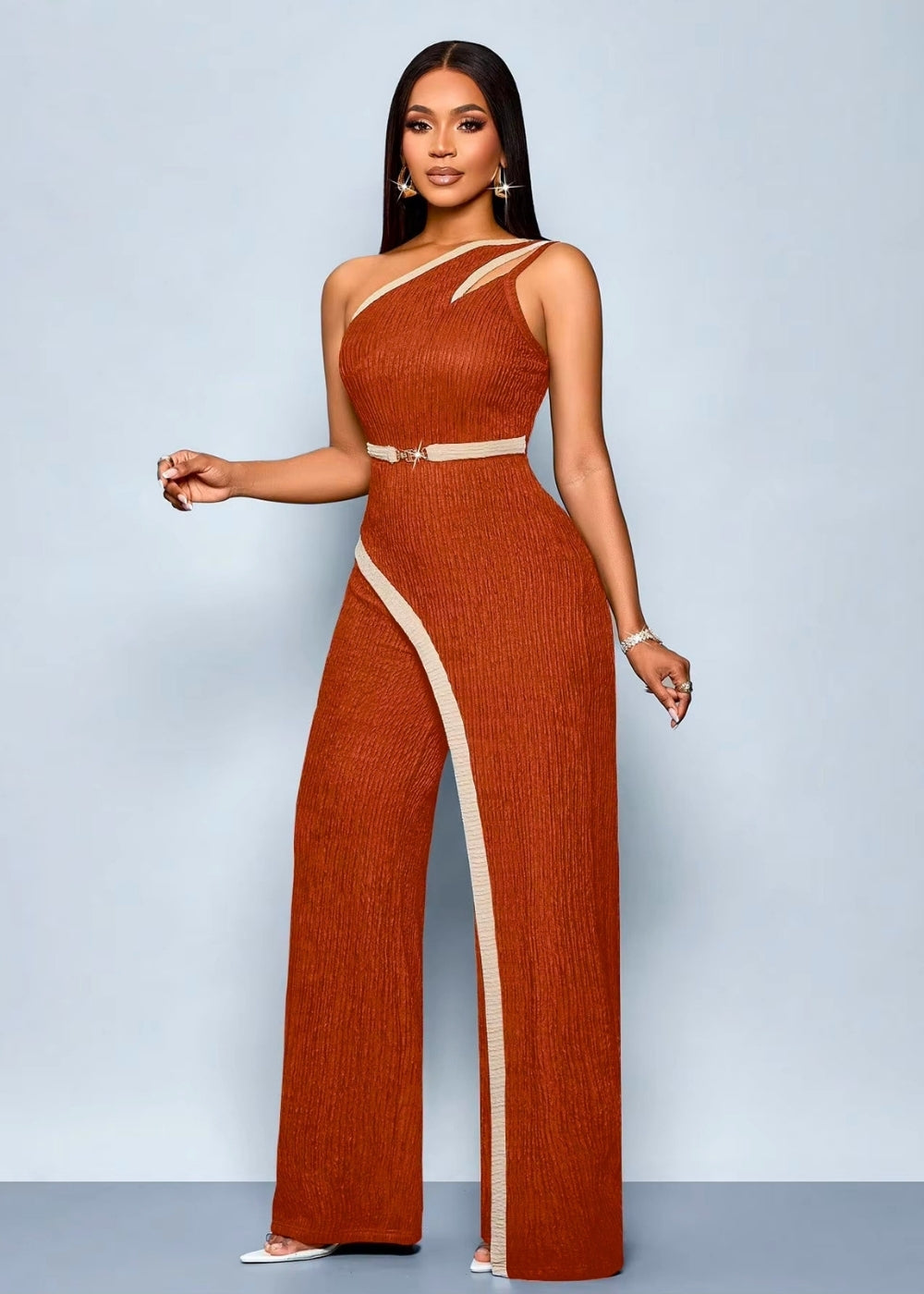 Combinaison femme chic terracotta