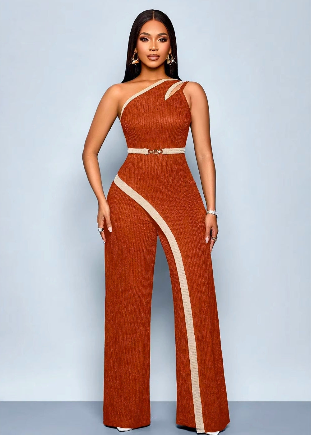Combinaison femme mariage terracotta