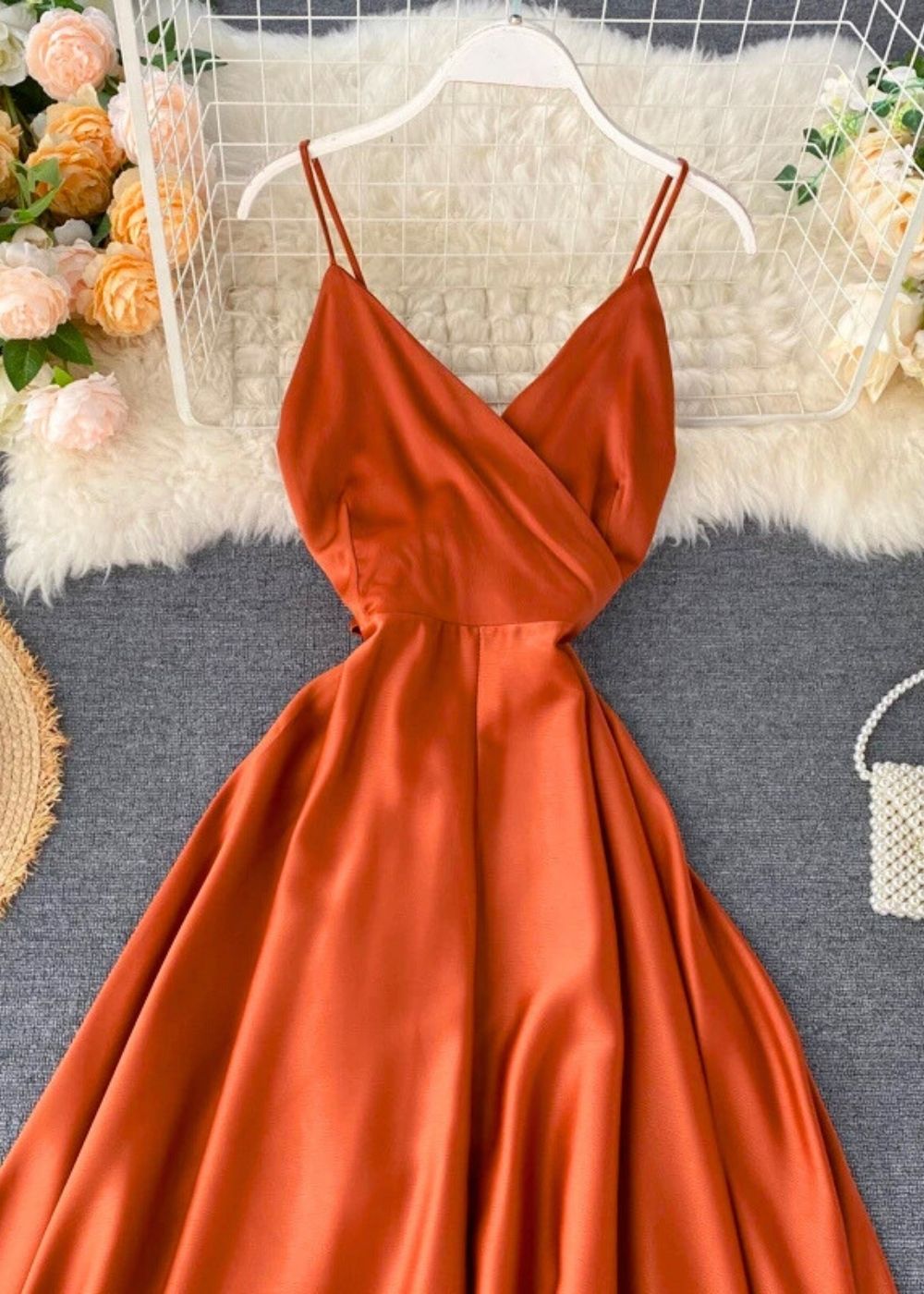 Robe terracotta maxi