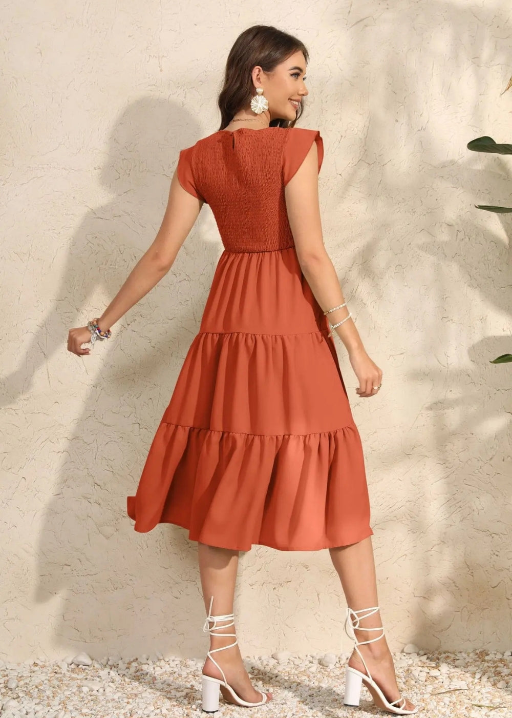 Robe femme enceinte terracotta