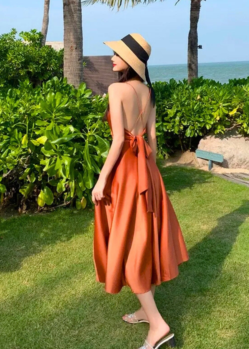 Robe témoin de mariage terracotta