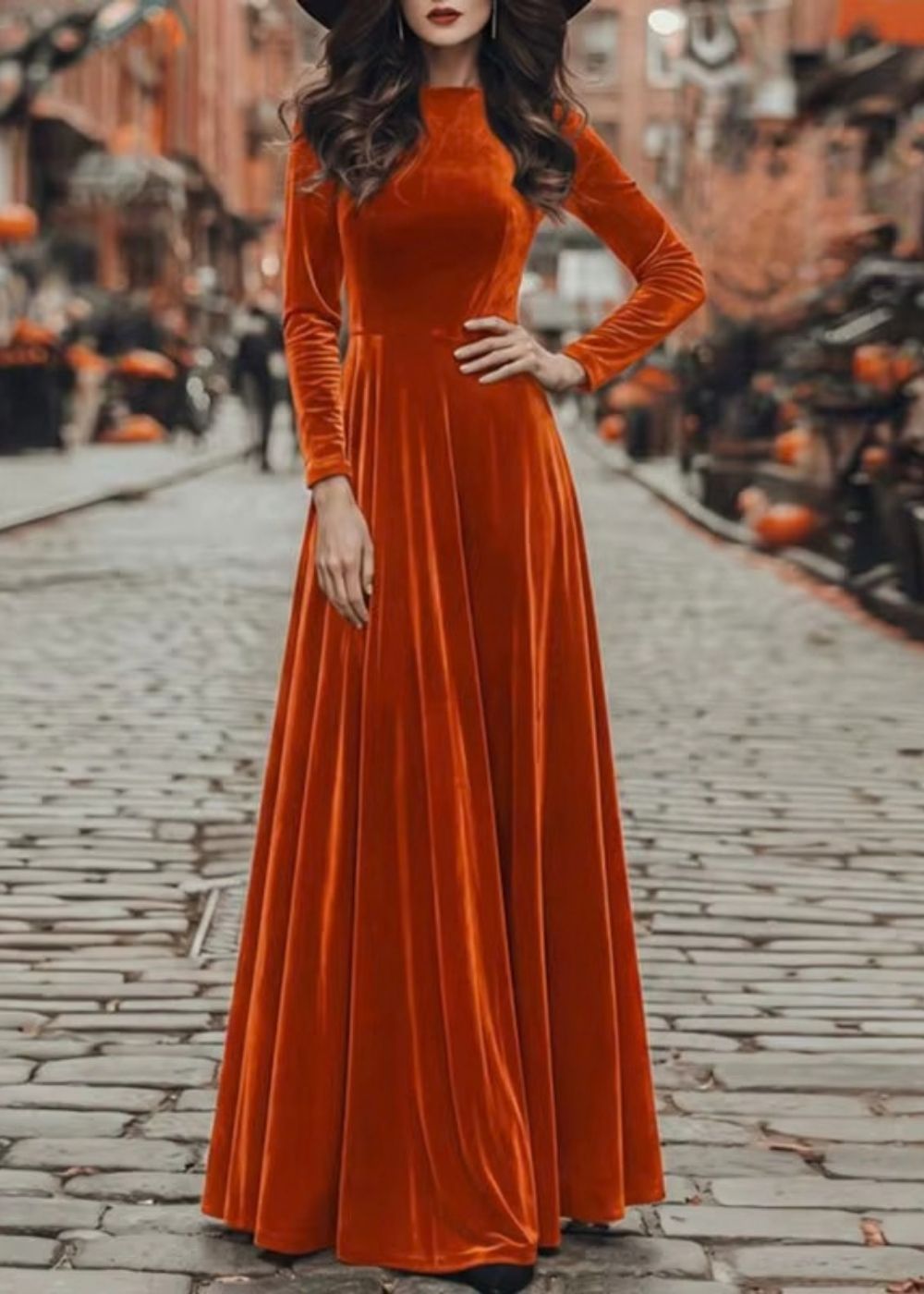 Robe terracotta mariage hiver
