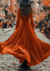 Robe terracotta mariage hiver