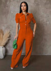 Combinaison femme chic terracotta