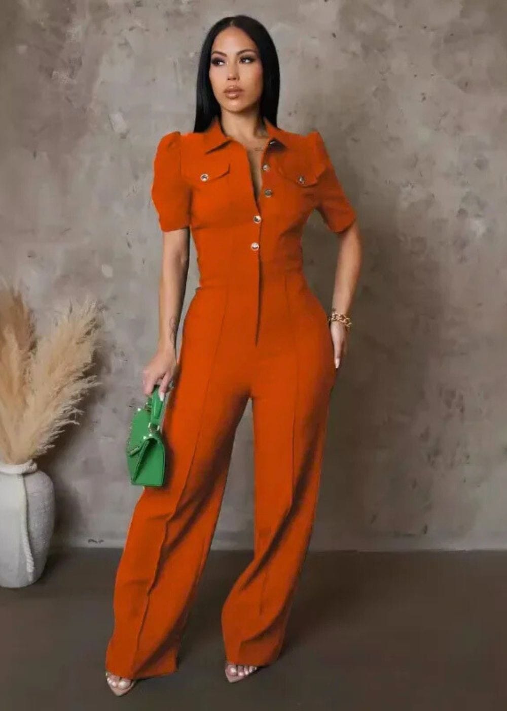 Combinaison femme chic terracotta