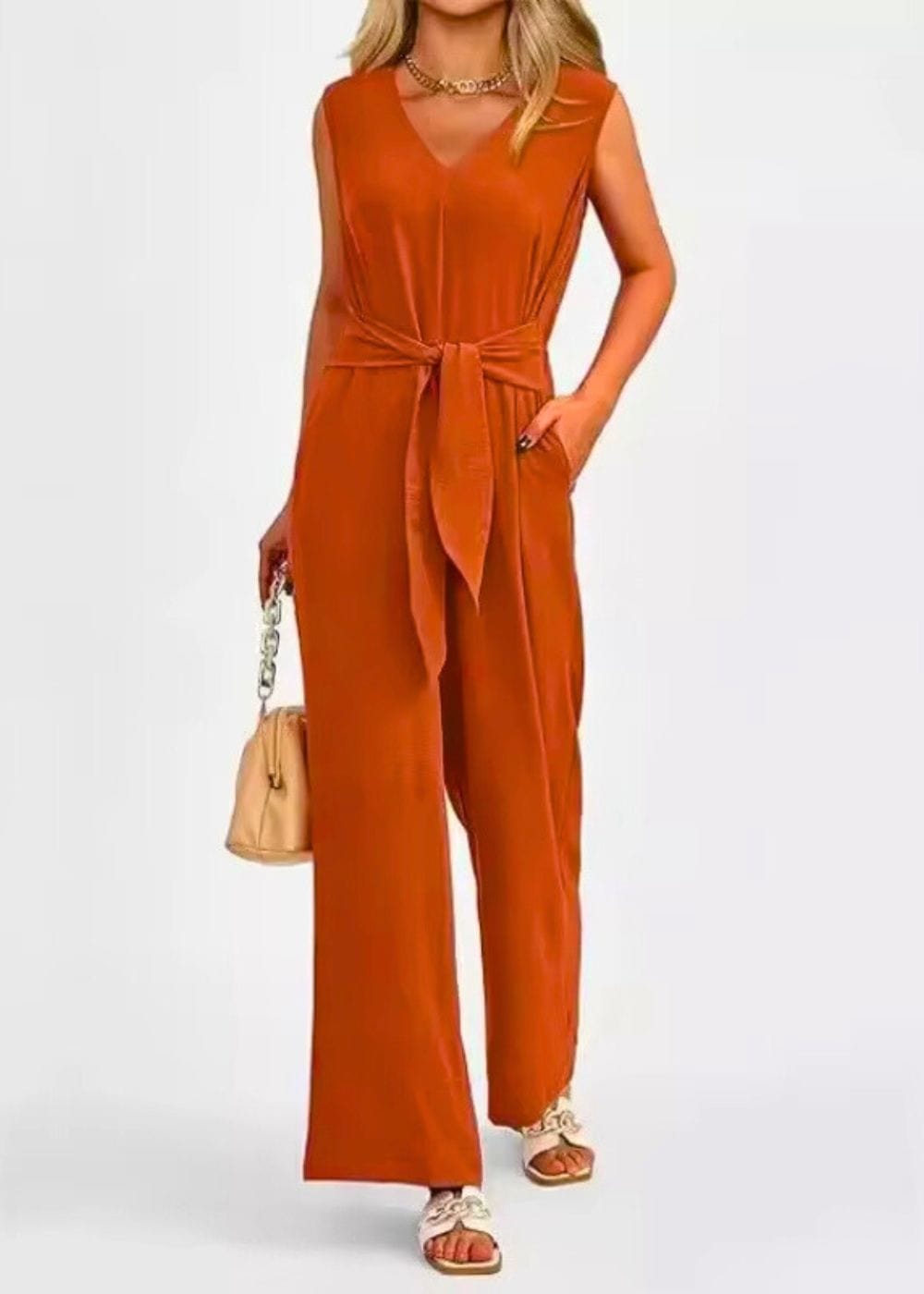 Combinaison femme terracotta