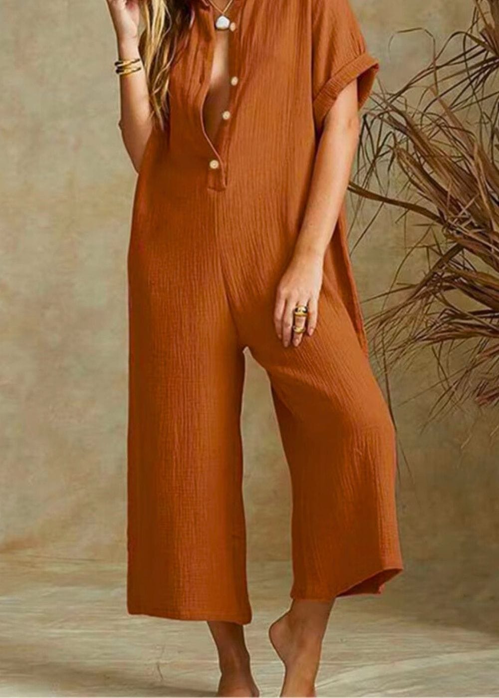 Combinaison fluide terracotta