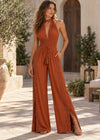 Combinaison pantalon terracotta femme – vue de face  