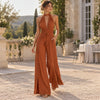 Combinaison pantalon terracotta pour cérémonie