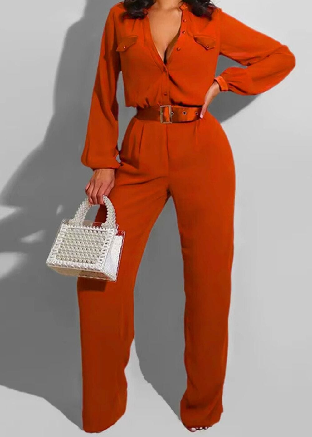 Combinaison pantalon terracotta