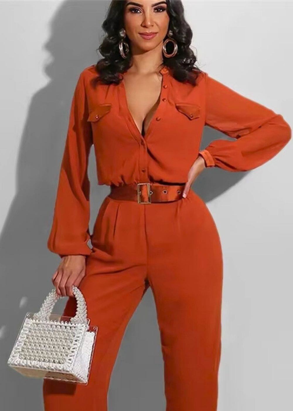 Combinaison pantalon terracotta