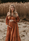 Robe grossesse terracotta