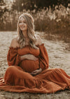 Robe grossesse terracotta