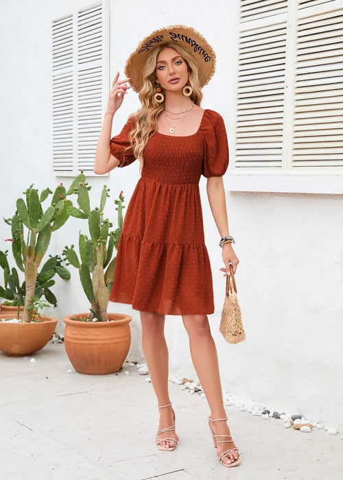 Robe bohème chic terracotta
