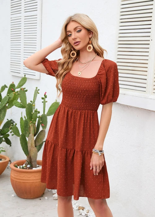 Robe bohème chic terracotta