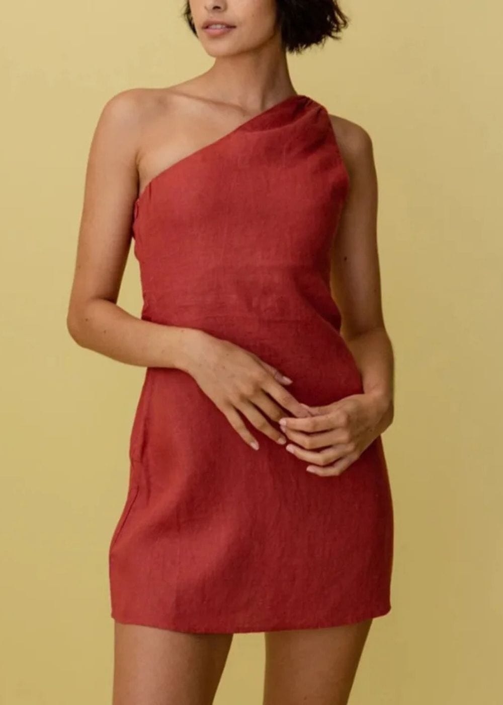 Robe cocktail terracotta courte