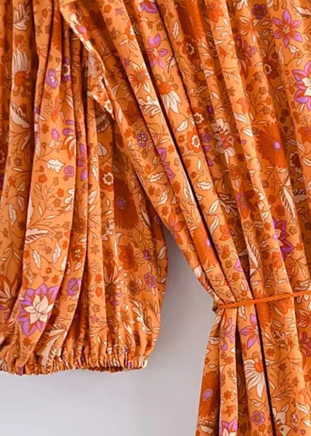 Robe fleurie terracotta