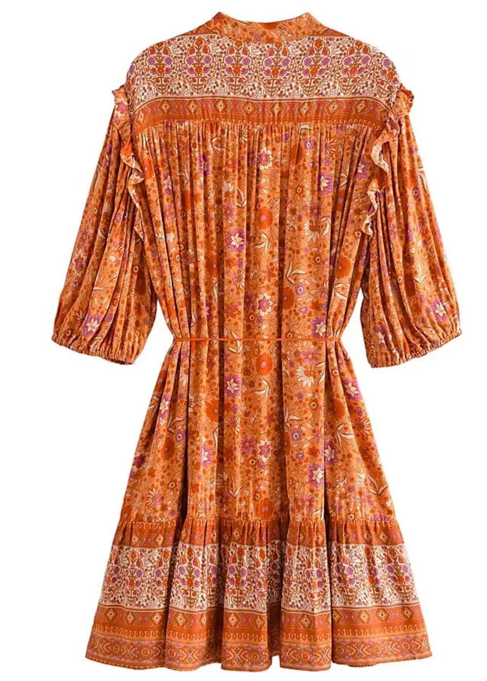 Robe fleurie terracotta