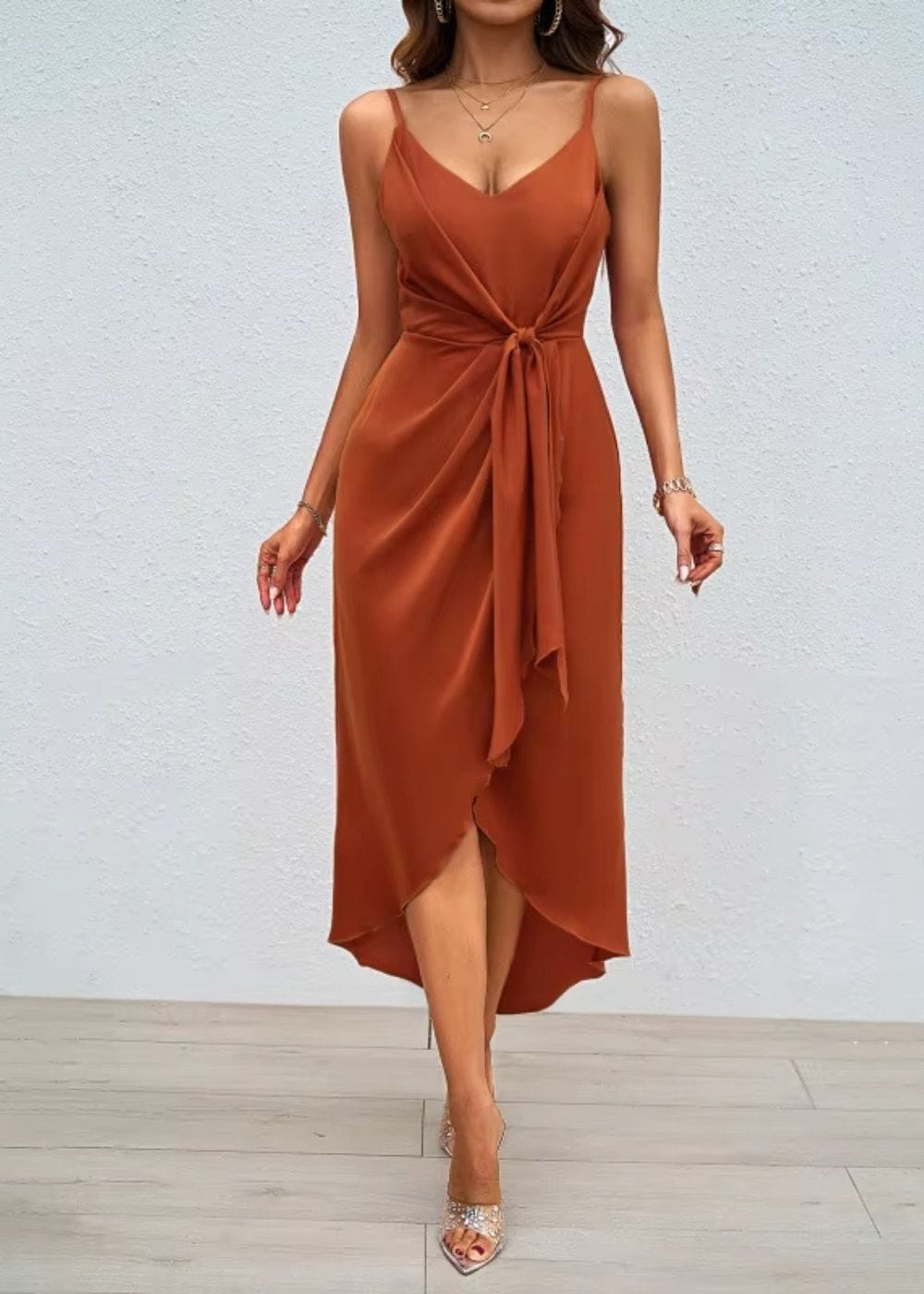 Robe marron terracotta