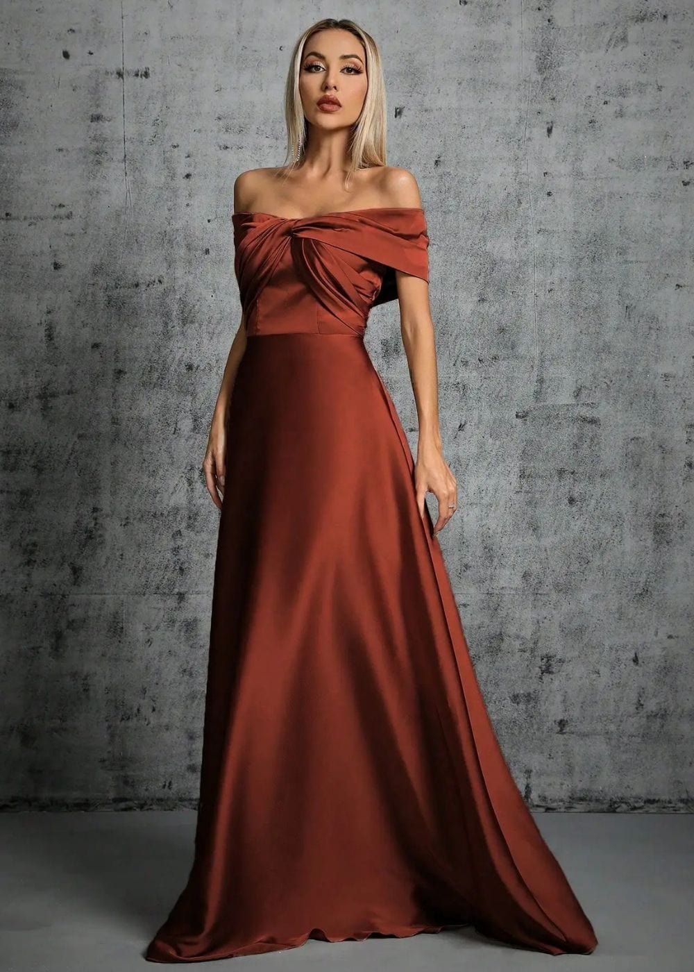 Robe mère de la mariée terracotta