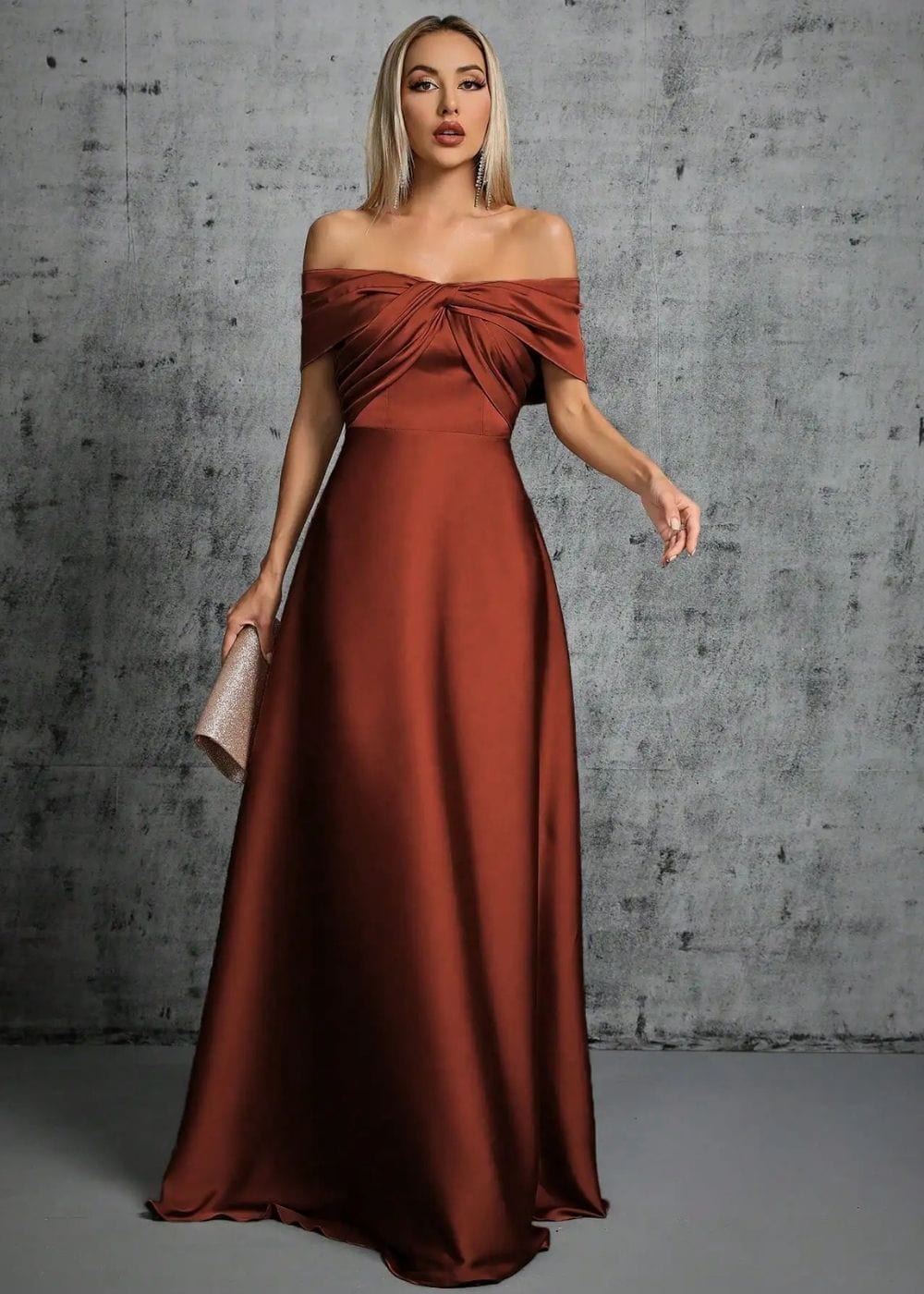 Robe mère de la mariée terracotta
