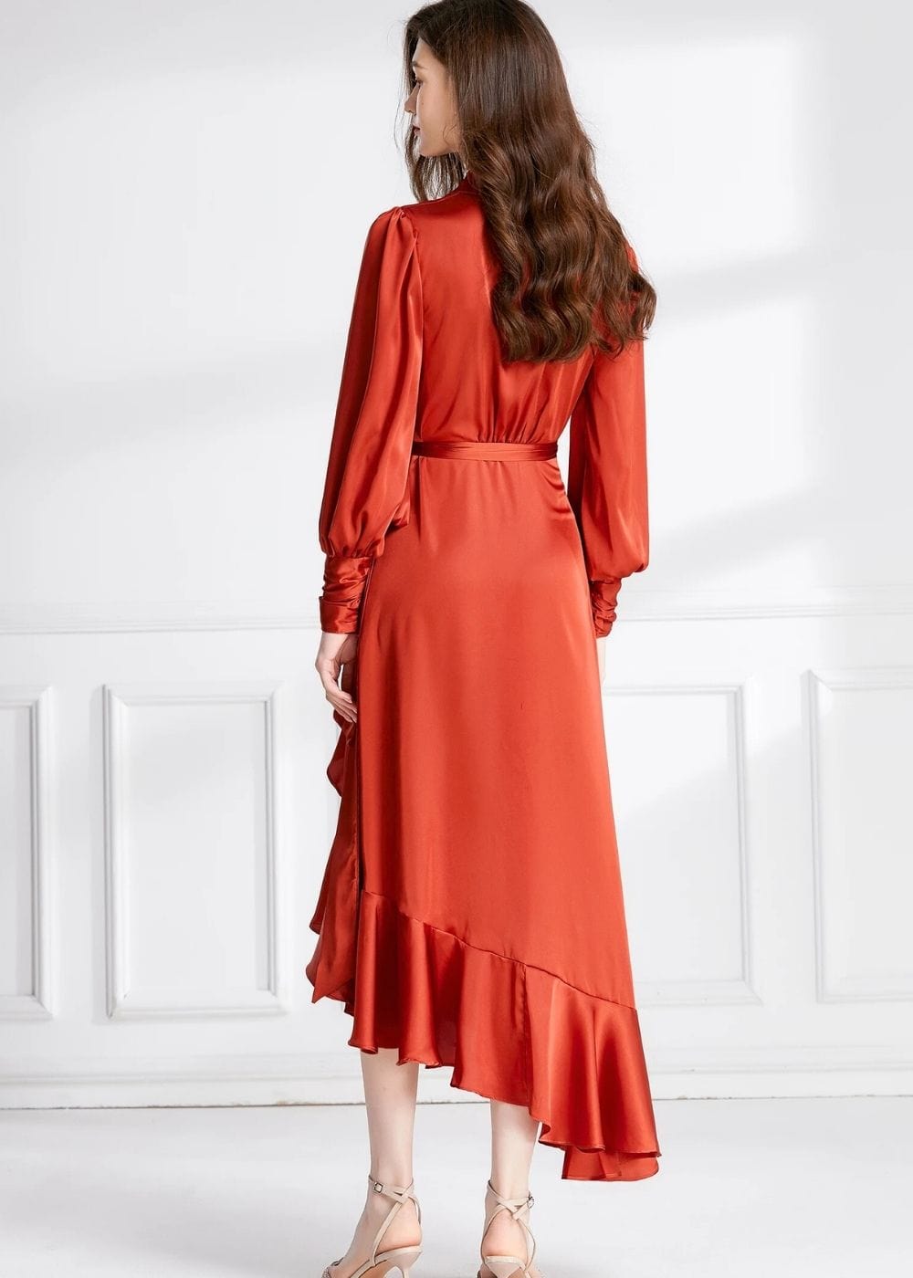 Robe portefeuille terracotta