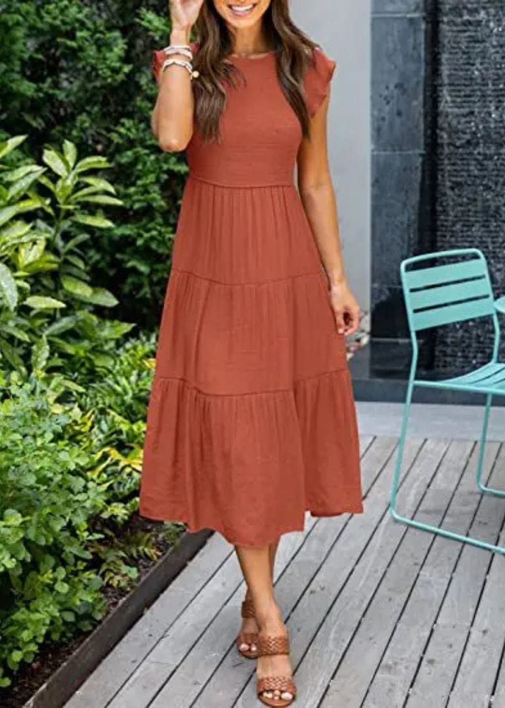 Robe rétro terracotta