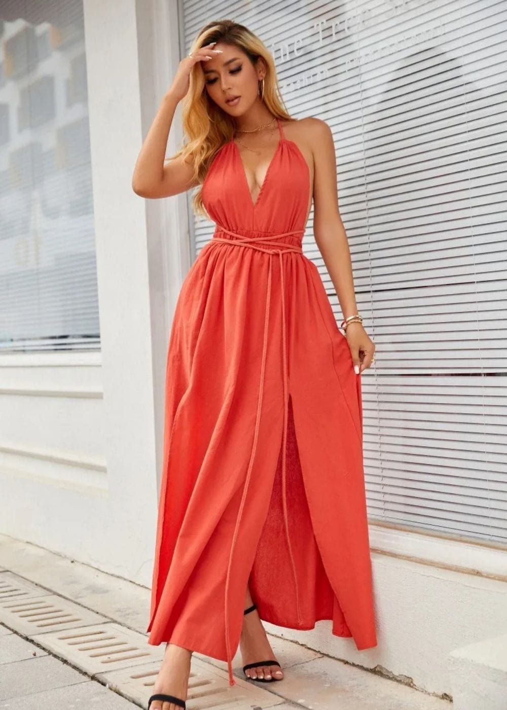 Robe rose terracotta