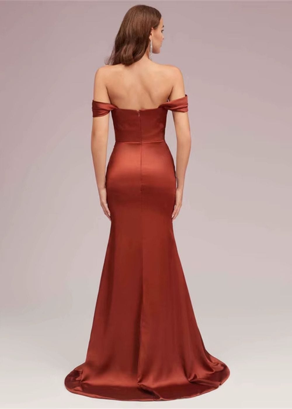 Robe sirène terracotta