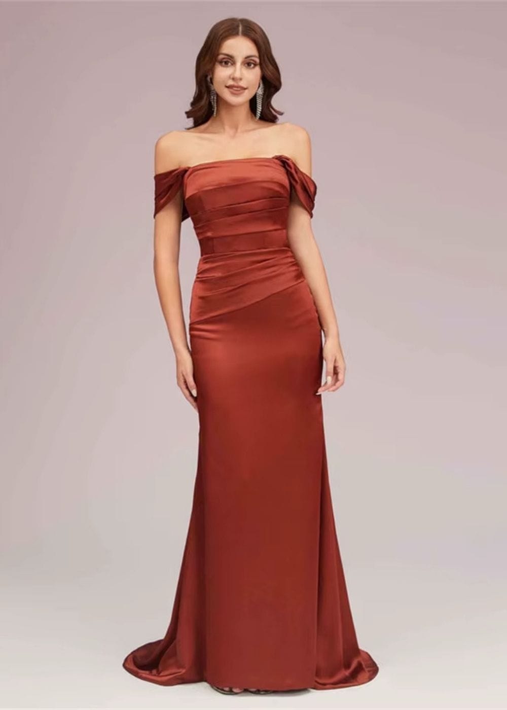 Robe sirène terracotta