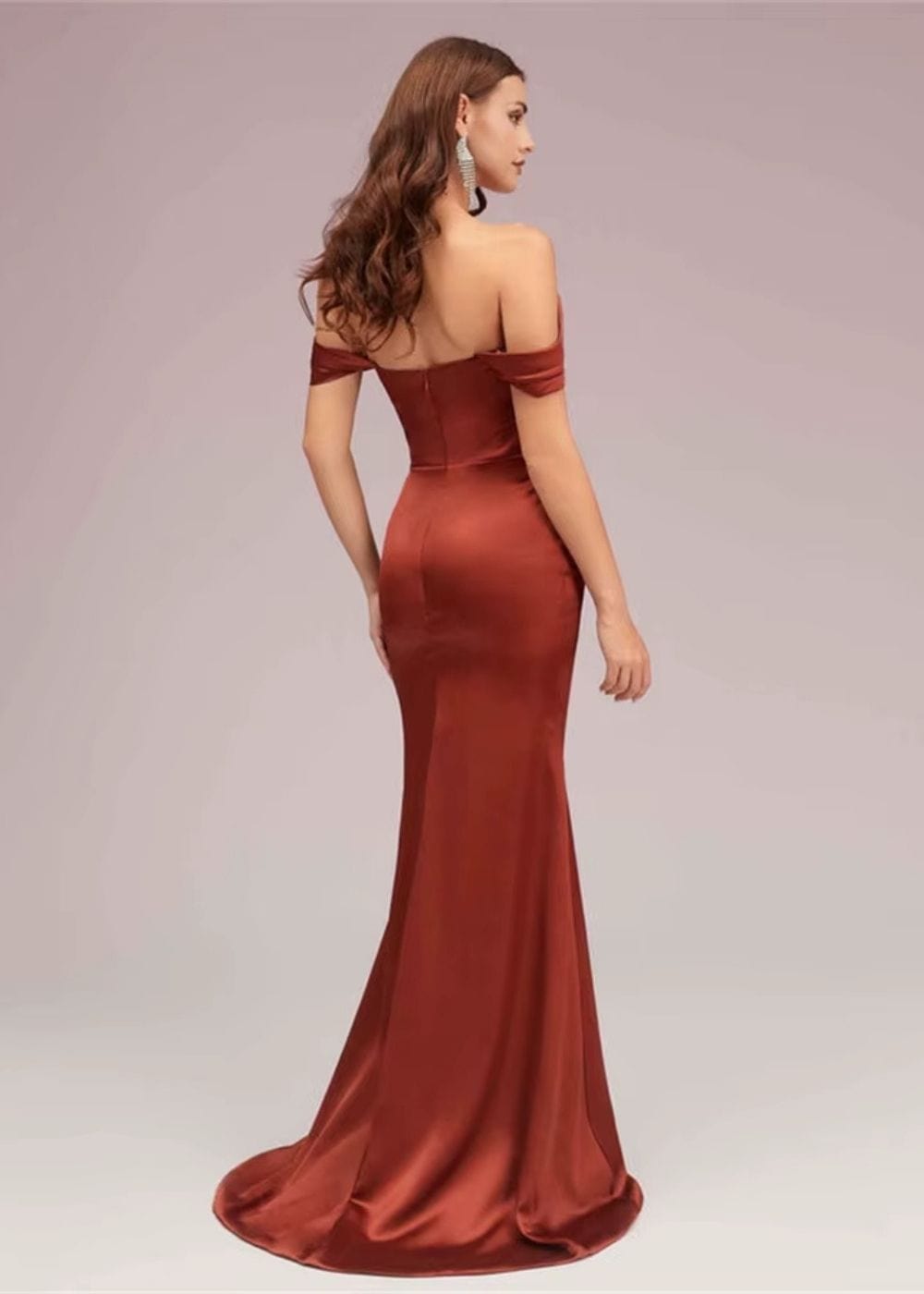 Robe sirène terracotta