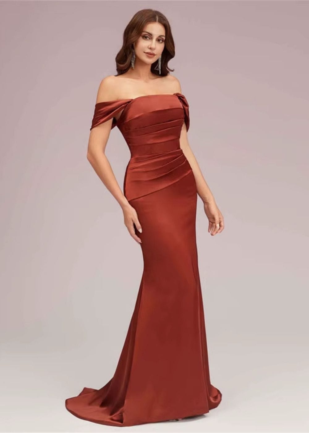 Robe sirène terracotta