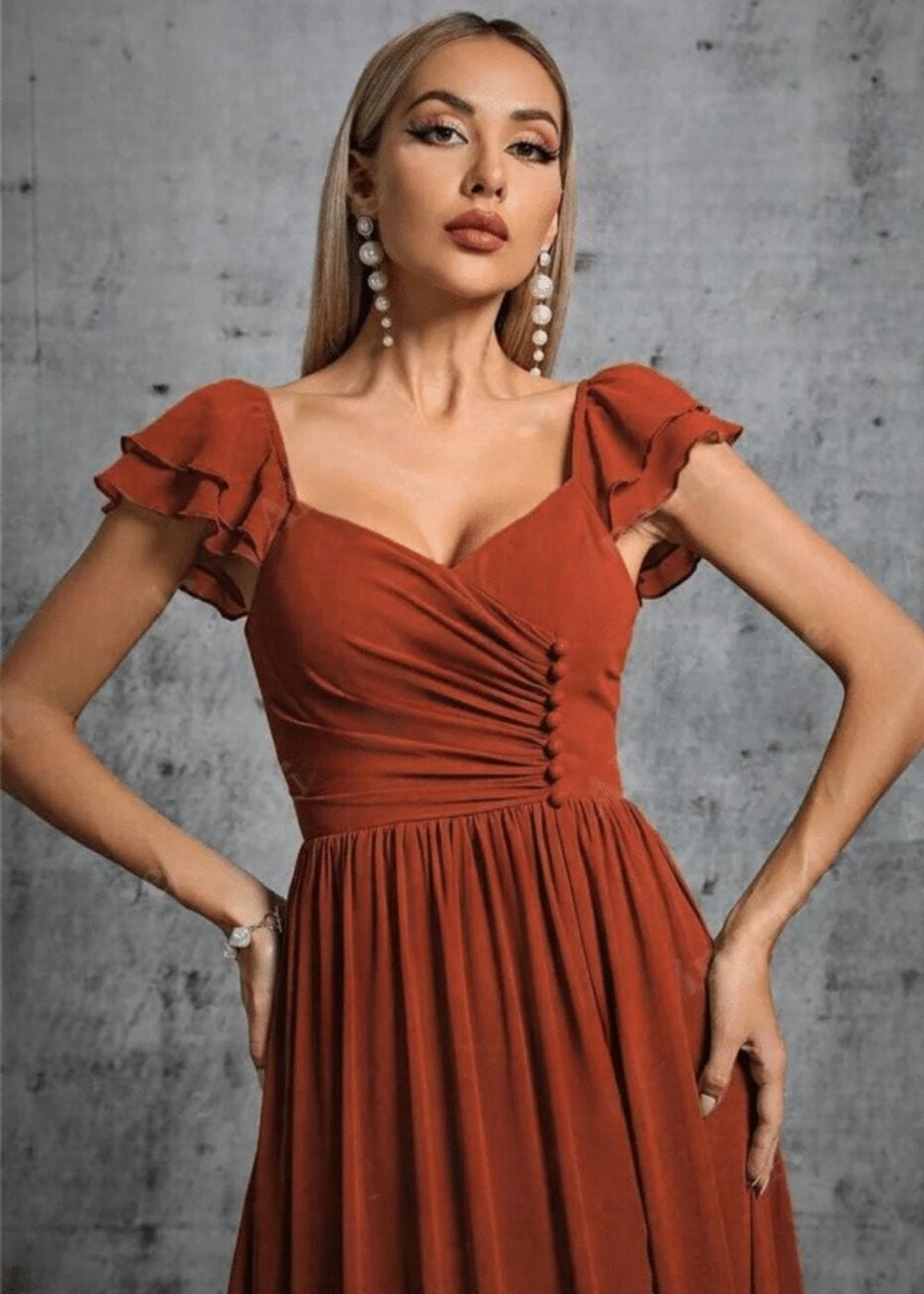Robe terracotta automne