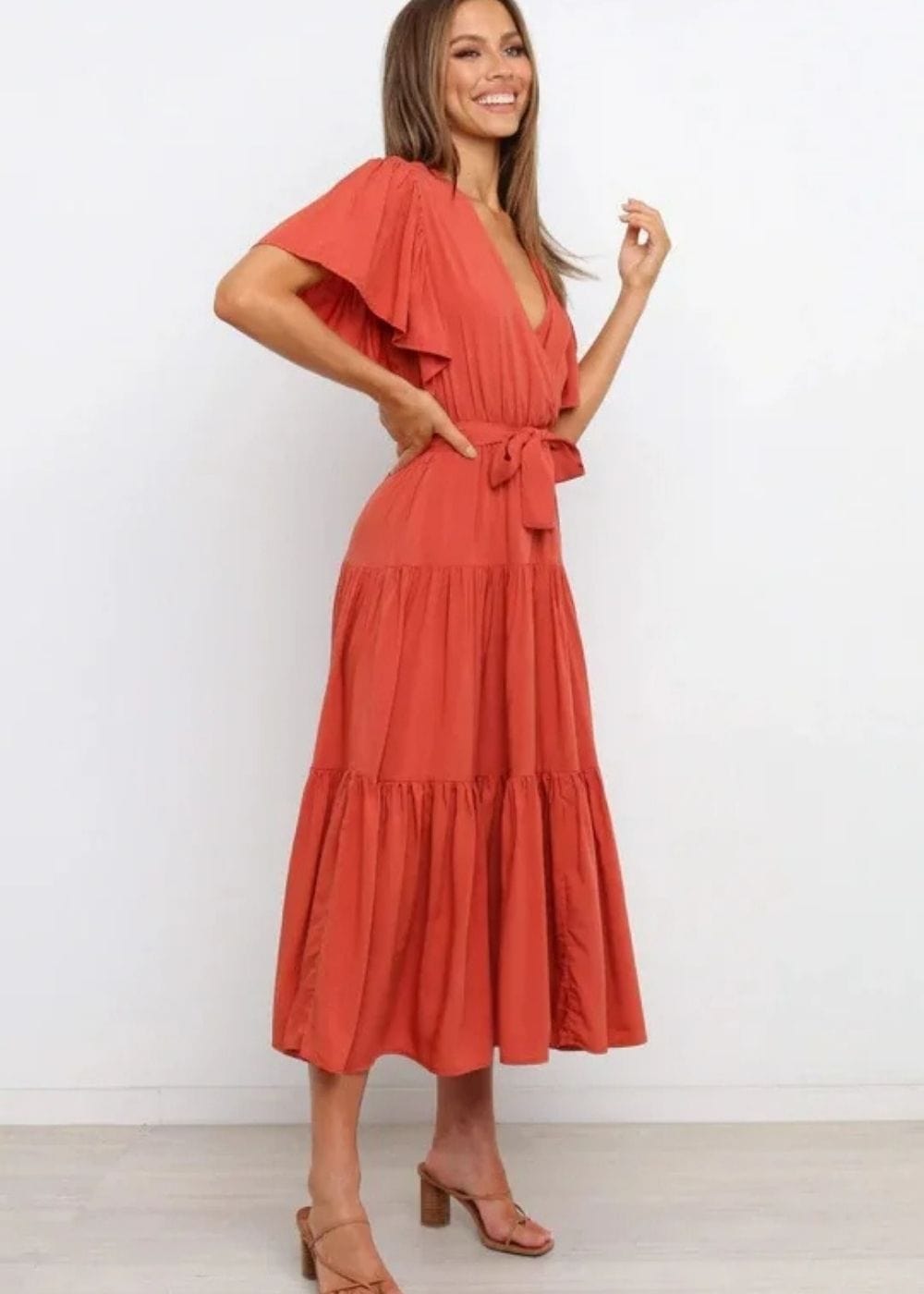 Robe terracotta bohème
