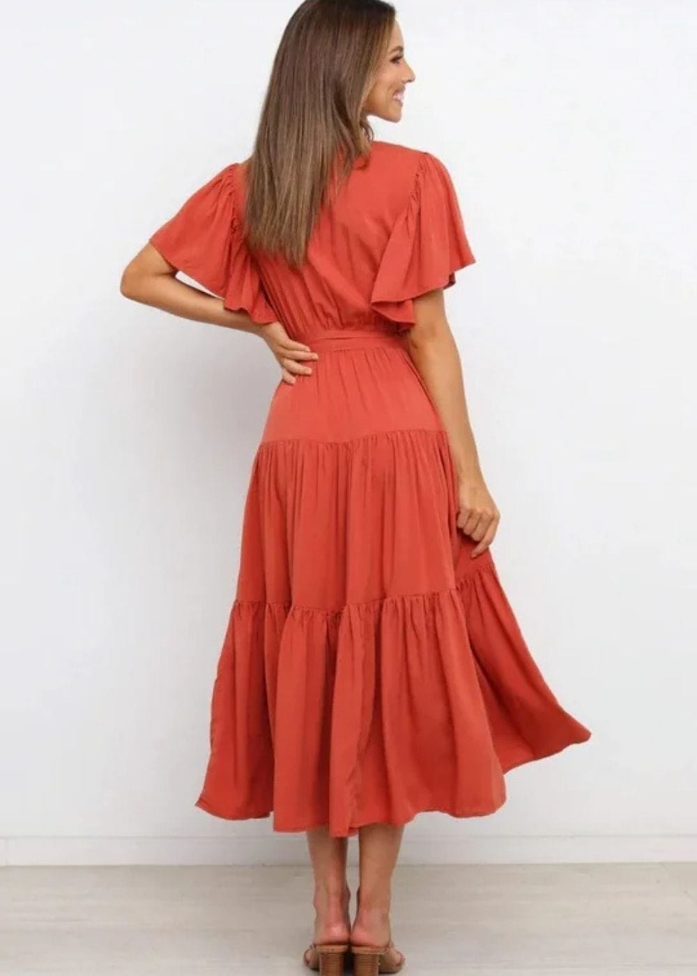 Robe terracotta bohème