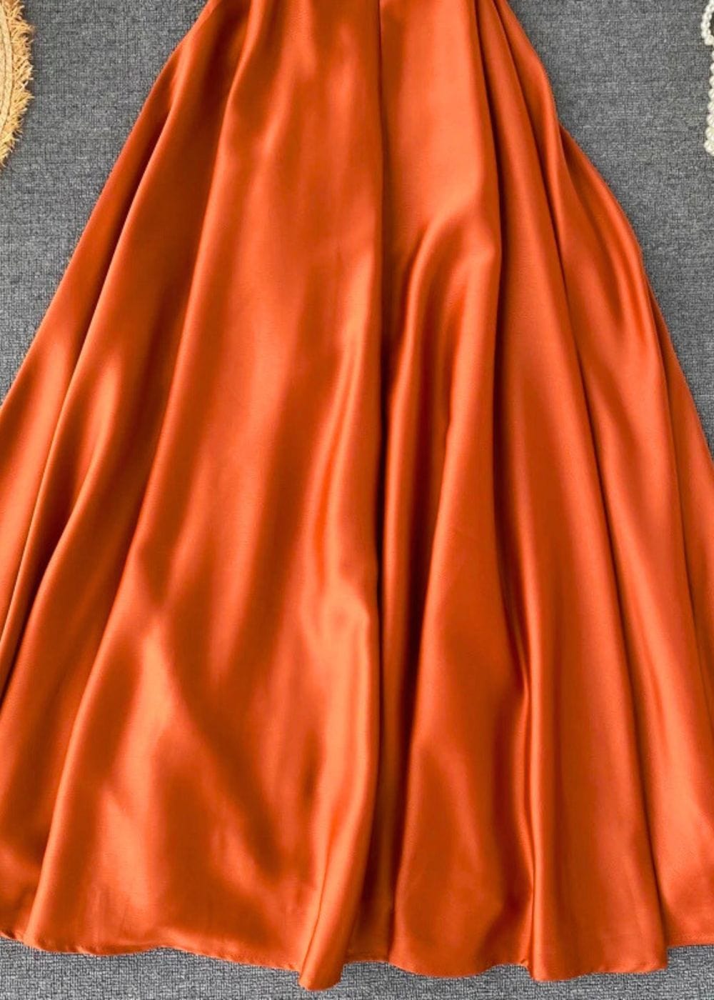 Robe terracotta mi longue