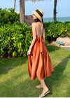 Robe terracotta mi longue