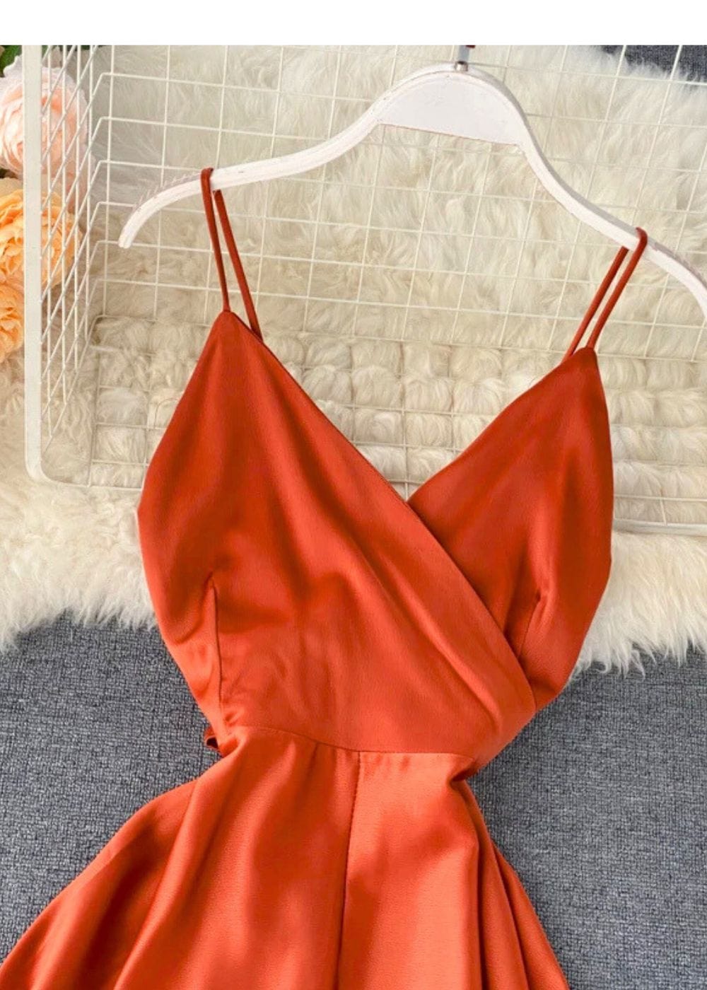 Robe terracotta mi longue