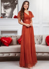 Robe tulle terracotta